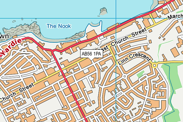 AB56 1PA map - OS VectorMap District (Ordnance Survey)