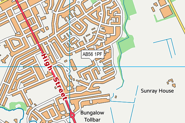 AB56 1PF map - OS VectorMap District (Ordnance Survey) AB56 1PF map - OS VectorMap District (Ordnance Survey)