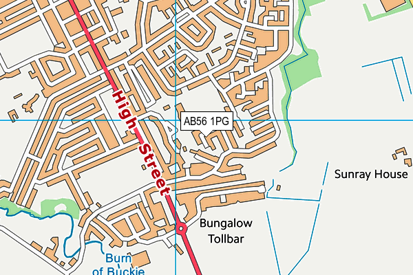 AB56 1PG map - OS VectorMap District (Ordnance Survey) AB56 1PG map - OS VectorMap District (Ordnance Survey)