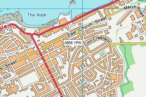 AB56 1PW map - OS VectorMap District (Ordnance Survey) AB56 1PW map - OS VectorMap District (Ordnance Survey)