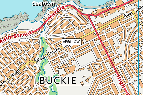 AB56 1QW map - OS VectorMap District (Ordnance Survey) AB56 1QW map - OS VectorMap District (Ordnance Survey)