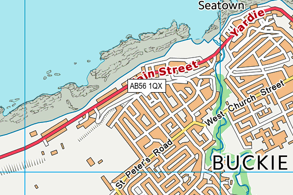 AB56 1QX map - OS VectorMap District (Ordnance Survey)