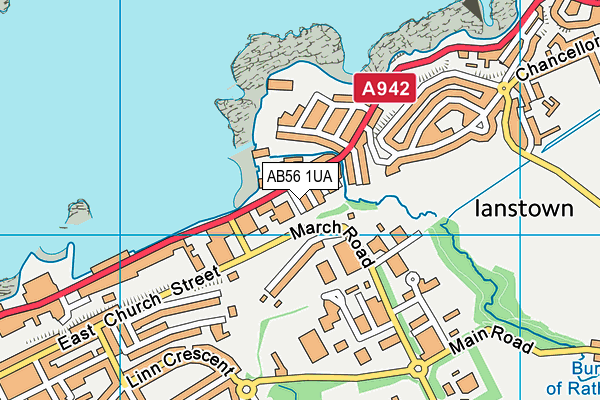 AB56 1UA map - OS VectorMap District (Ordnance Survey) AB56 1UA map - OS VectorMap District (Ordnance Survey)