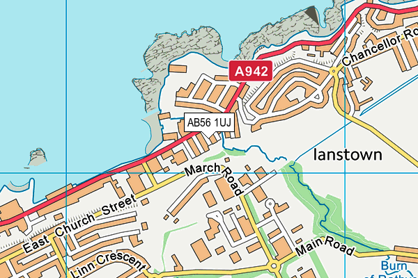 AB56 1UJ map - OS VectorMap District (Ordnance Survey) AB56 1UJ map - OS VectorMap District (Ordnance Survey)