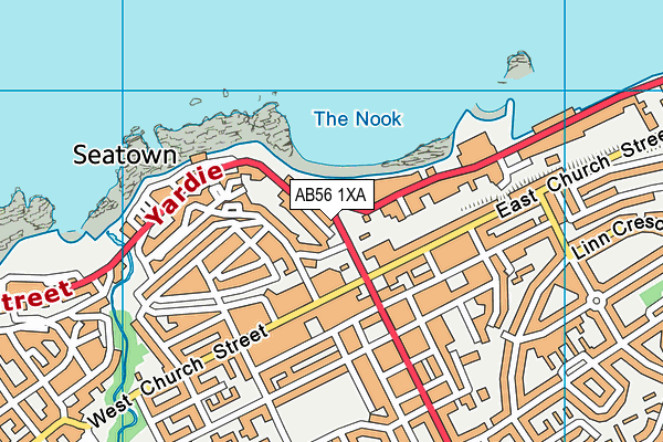 AB56 1XA map - OS VectorMap District (Ordnance Survey) AB56 1XA map - OS VectorMap District (Ordnance Survey)