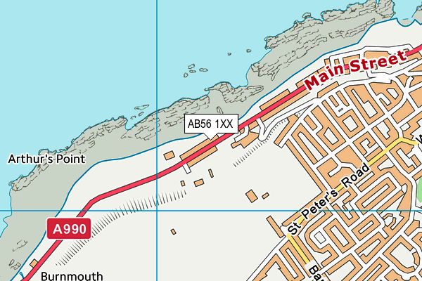 AB56 1XX map - OS VectorMap District (Ordnance Survey)
