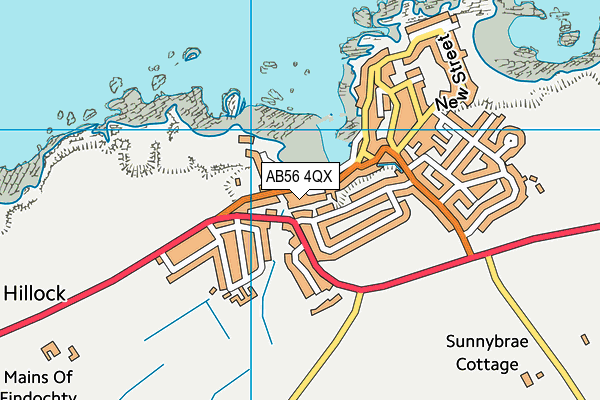 AB56 4QX map - OS VectorMap District (Ordnance Survey) AB56 4QX map - OS VectorMap District (Ordnance Survey)