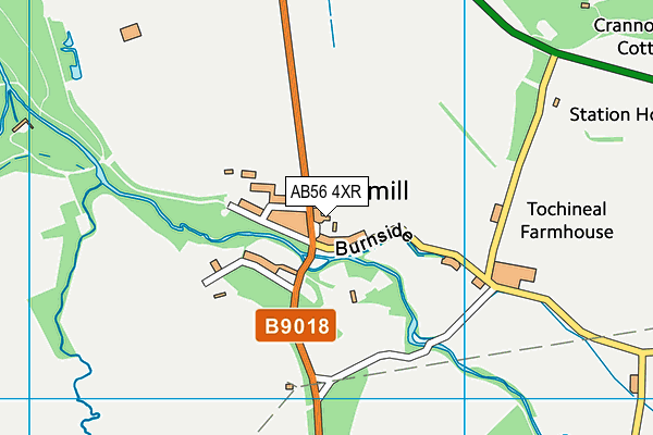 AB56 4XR map - OS VectorMap District (Ordnance Survey) AB56 4XR map - OS VectorMap District (Ordnance Survey)