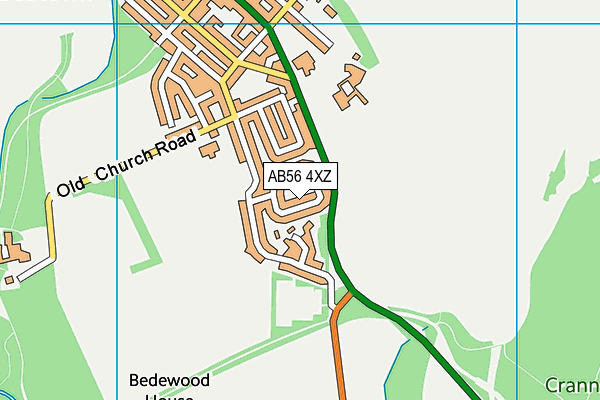 AB56 4XZ map - OS VectorMap District (Ordnance Survey) AB56 4XZ map - OS VectorMap District (Ordnance Survey)