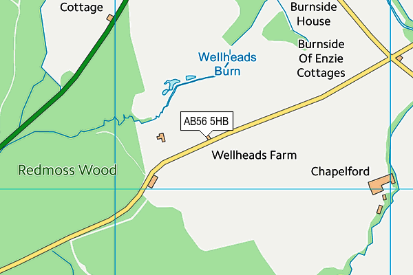 AB56 5HB map - OS VectorMap District (Ordnance Survey) AB56 5HB map - OS VectorMap District (Ordnance Survey)