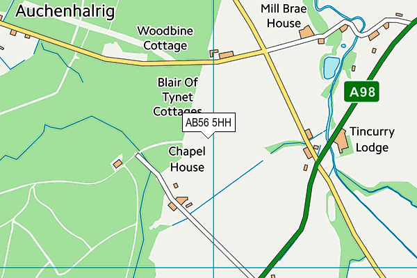 AB56 5HH map - OS VectorMap District (Ordnance Survey) AB56 5HH map - OS VectorMap District (Ordnance Survey)