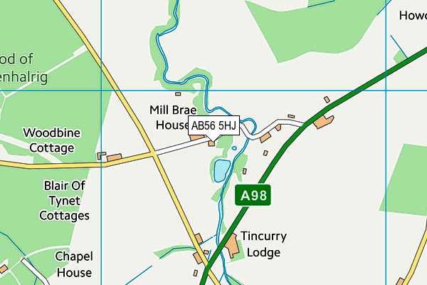 AB56 5HJ map - OS VectorMap District (Ordnance Survey)