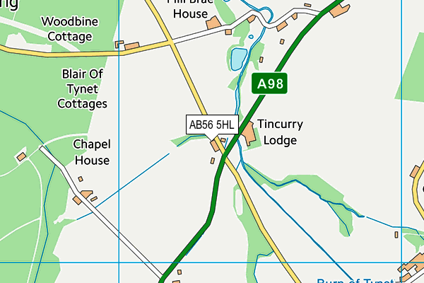 AB56 5HL map - OS VectorMap District (Ordnance Survey)