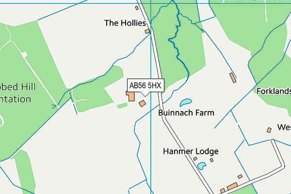 AB56 5HX map - OS VectorMap District (Ordnance Survey) AB56 5HX map - OS VectorMap District (Ordnance Survey)