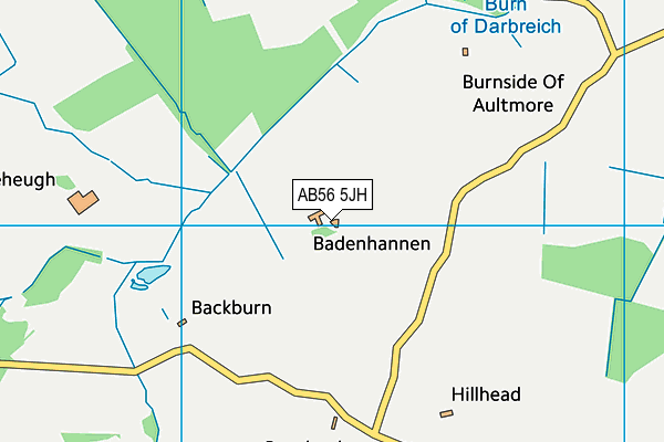 AB56 5JH map - OS VectorMap District (Ordnance Survey) AB56 5JH map - OS VectorMap District (Ordnance Survey)
