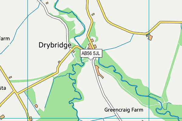 AB56 5JL map - OS VectorMap District (Ordnance Survey) AB56 5JL map - OS VectorMap District (Ordnance Survey)