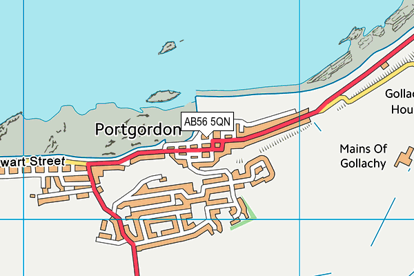 AB56 5QN map - OS VectorMap District (Ordnance Survey) AB56 5QN map - OS VectorMap District (Ordnance Survey)