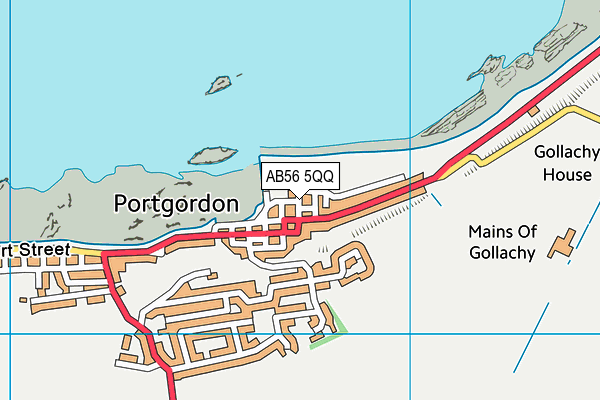 AB56 5QQ map - OS VectorMap District (Ordnance Survey) AB56 5QQ map - OS VectorMap District (Ordnance Survey)