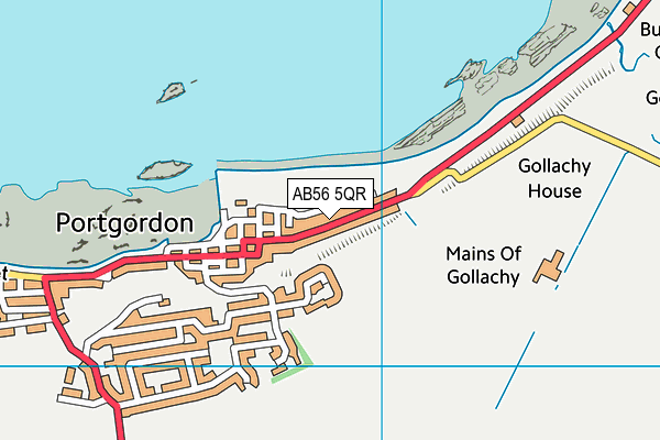 AB56 5QR map - OS VectorMap District (Ordnance Survey) AB56 5QR map - OS VectorMap District (Ordnance Survey)