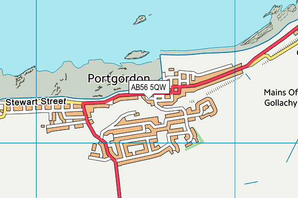 AB56 5QW map - OS VectorMap District (Ordnance Survey) AB56 5QW map - OS VectorMap District (Ordnance Survey)