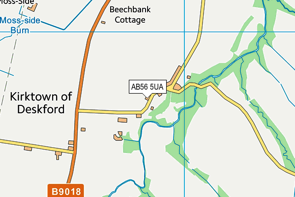 AB56 5UA map - OS VectorMap District (Ordnance Survey) AB56 5UA map - OS VectorMap District (Ordnance Survey)