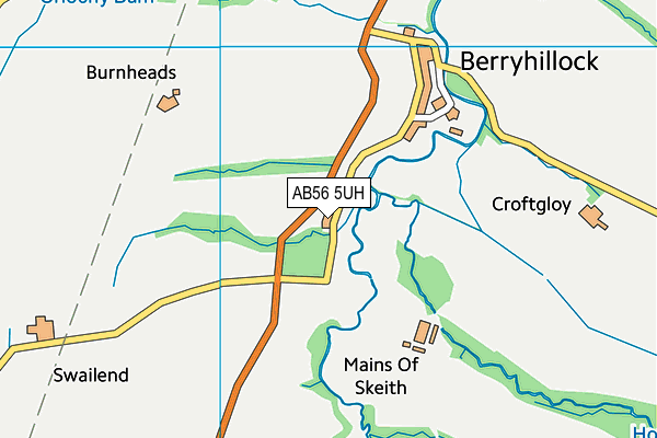 AB56 5UH map - OS VectorMap District (Ordnance Survey) AB56 5UH map - OS VectorMap District (Ordnance Survey)