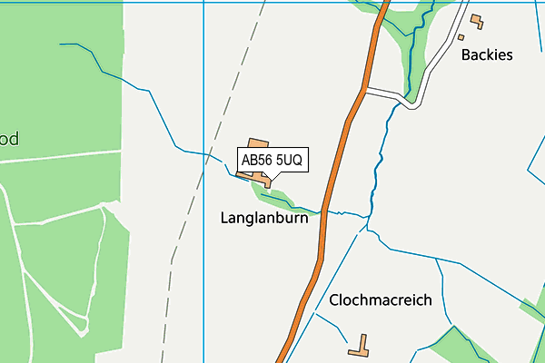 AB56 5UQ map - OS VectorMap District (Ordnance Survey) AB56 5UQ map - OS VectorMap District (Ordnance Survey)
