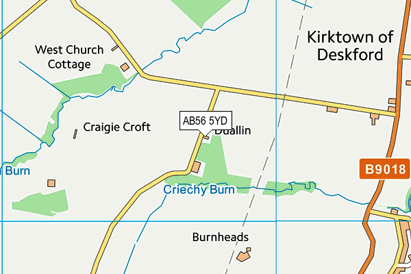 AB56 5YD map - OS VectorMap District (Ordnance Survey) AB56 5YD map - OS VectorMap District (Ordnance Survey)