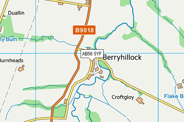 AB56 5YF map - OS VectorMap District (Ordnance Survey) AB56 5YF map - OS VectorMap District (Ordnance Survey)