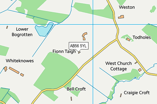 AB56 5YL map - OS VectorMap District (Ordnance Survey) AB56 5YL map - OS VectorMap District (Ordnance Survey)