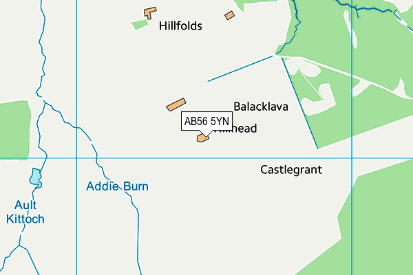AB56 5YN map - OS VectorMap District (Ordnance Survey) AB56 5YN map - OS VectorMap District (Ordnance Survey)