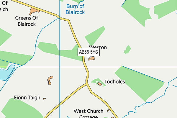 AB56 5YS map - OS VectorMap District (Ordnance Survey) AB56 5YS map - OS VectorMap District (Ordnance Survey)