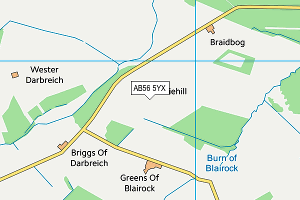 AB56 5YX map - OS VectorMap District (Ordnance Survey) AB56 5YX map - OS VectorMap District (Ordnance Survey)