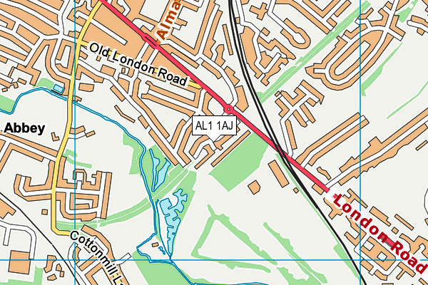 AL1 1AJ map - OS VectorMap District (Ordnance Survey) AL1 1AJ map - OS VectorMap District (Ordnance Survey)