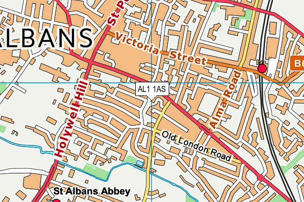 AL1 1AS map - OS VectorMap District (Ordnance Survey) AL1 1AS map - OS VectorMap District (Ordnance Survey)