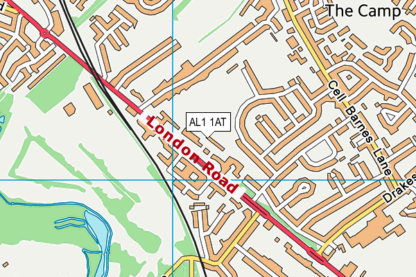 AL1 1AT map - OS VectorMap District (Ordnance Survey)