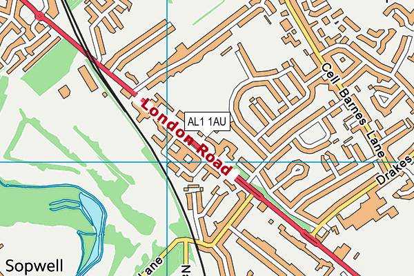 AL1 1AU map - OS VectorMap District (Ordnance Survey) AL1 1AU map - OS VectorMap District (Ordnance Survey)