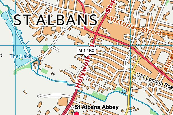 AL1 1BX map - OS VectorMap District (Ordnance Survey)