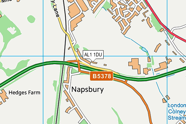 AL1 1DU map - OS VectorMap District (Ordnance Survey) AL1 1DU map - OS VectorMap District (Ordnance Survey)