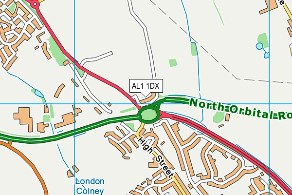 AL1 1DX map - OS VectorMap District (Ordnance Survey) AL1 1DX map - OS VectorMap District (Ordnance Survey)