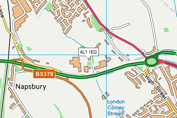 AL1 1EQ map - OS VectorMap District (Ordnance Survey) AL1 1EQ map - OS VectorMap District (Ordnance Survey)