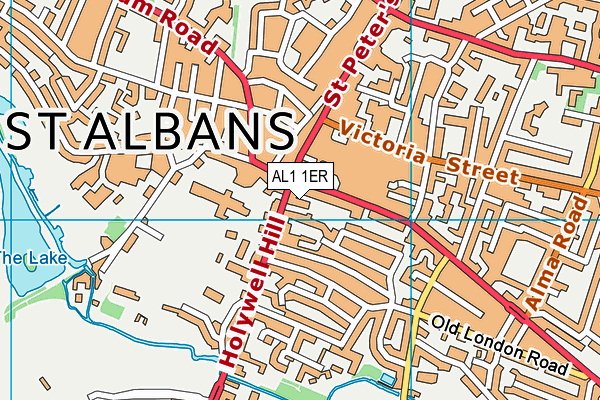 AL1 1ER map - OS VectorMap District (Ordnance Survey) AL1 1ER map - OS VectorMap District (Ordnance Survey)
