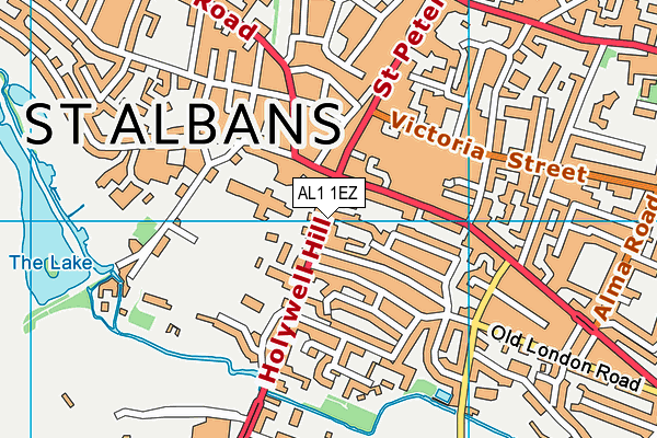 AL1 1EZ map - OS VectorMap District (Ordnance Survey)