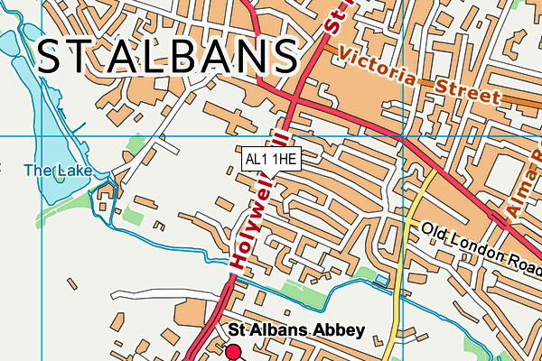 AL1 1HE map - OS VectorMap District (Ordnance Survey) AL1 1HE map - OS VectorMap District (Ordnance Survey)