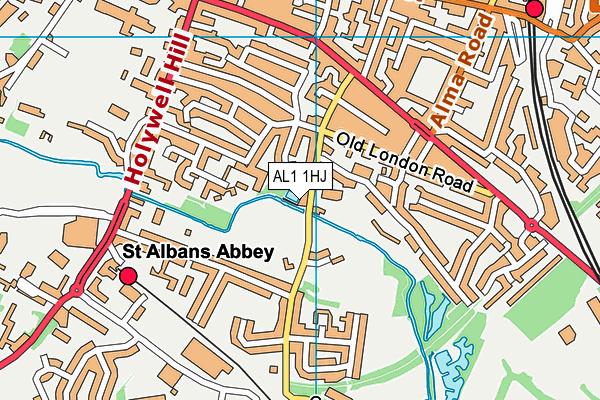AL1 1HJ map - OS VectorMap District (Ordnance Survey) AL1 1HJ map - OS VectorMap District (Ordnance Survey)