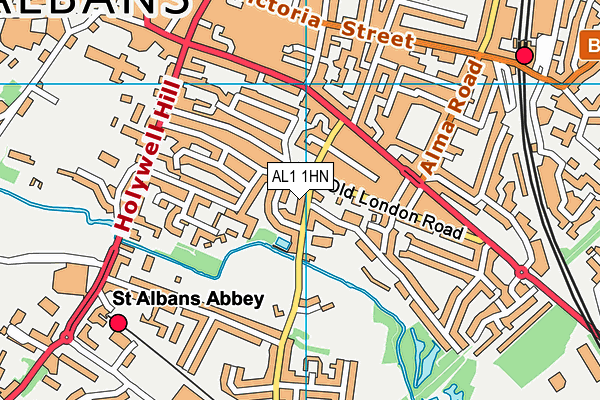 AL1 1HN map - OS VectorMap District (Ordnance Survey)