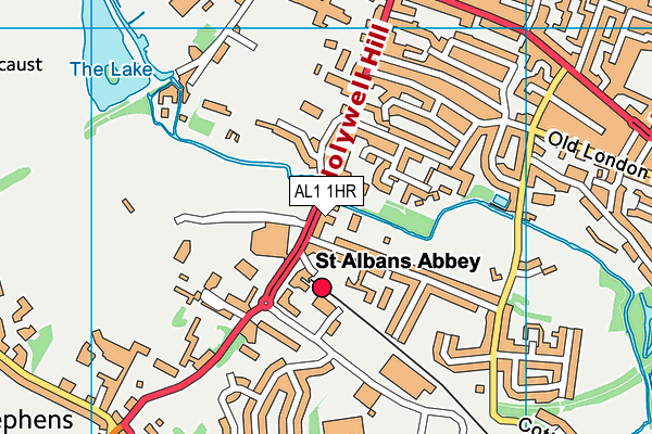 AL1 1HR map - OS VectorMap District (Ordnance Survey)