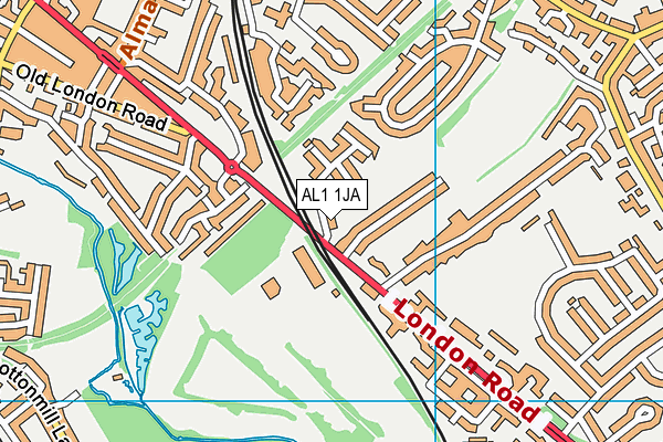 AL1 1JA map - OS VectorMap District (Ordnance Survey) AL1 1JA map - OS VectorMap District (Ordnance Survey)