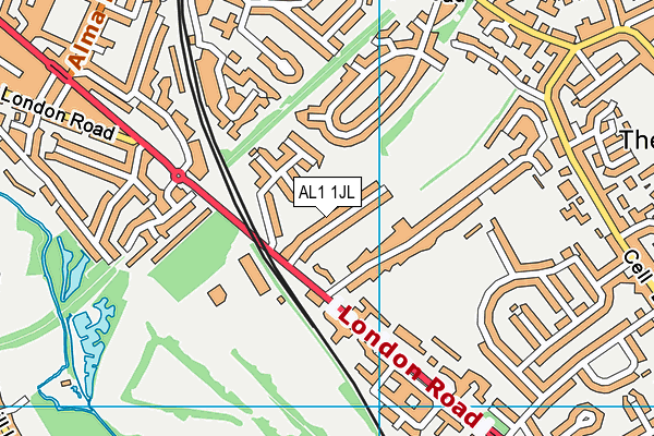 AL1 1JL map - OS VectorMap District (Ordnance Survey) AL1 1JL map - OS VectorMap District (Ordnance Survey)