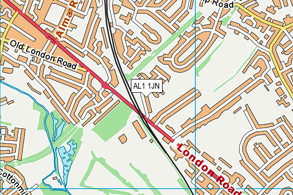 AL1 1JN map - OS VectorMap District (Ordnance Survey) AL1 1JN map - OS VectorMap District (Ordnance Survey)